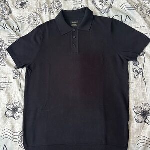 Classic Black Polo Shirt with Minimalist Design